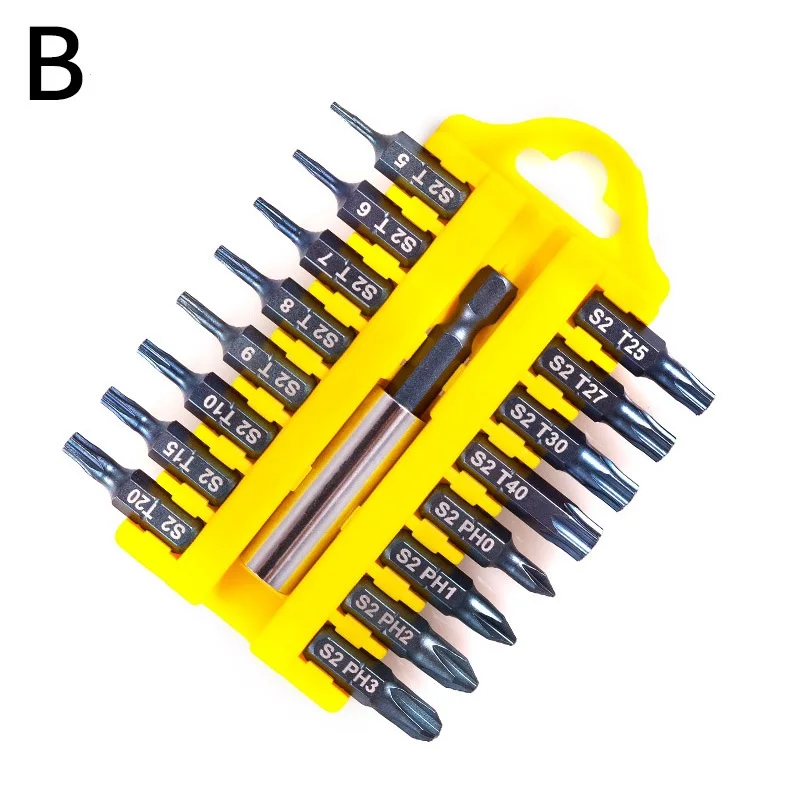 17* Защита от вскрытия Torx Шестигранная звезда бит магнитный держатель отвертка Биты Крест/Torx/щелевой/Y/u-тип/квадратный/PZ/треугольный Тип