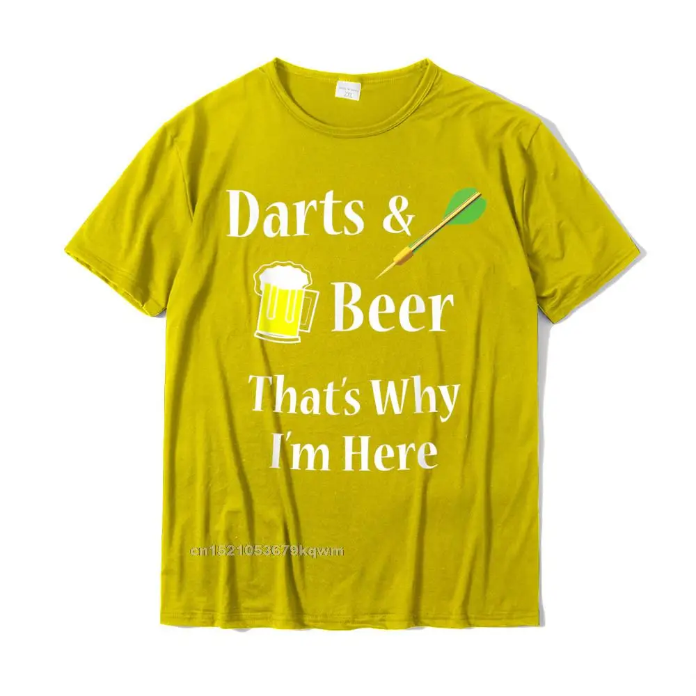100% Cotton Adult Short Sleeve Normal Tshirts Design Tops Tees Cute Leisure Crewneck Tee Shirt Free Shipping Darts Beer Funny T-Shirt for Dart Player T-Shirt__4935 yellow