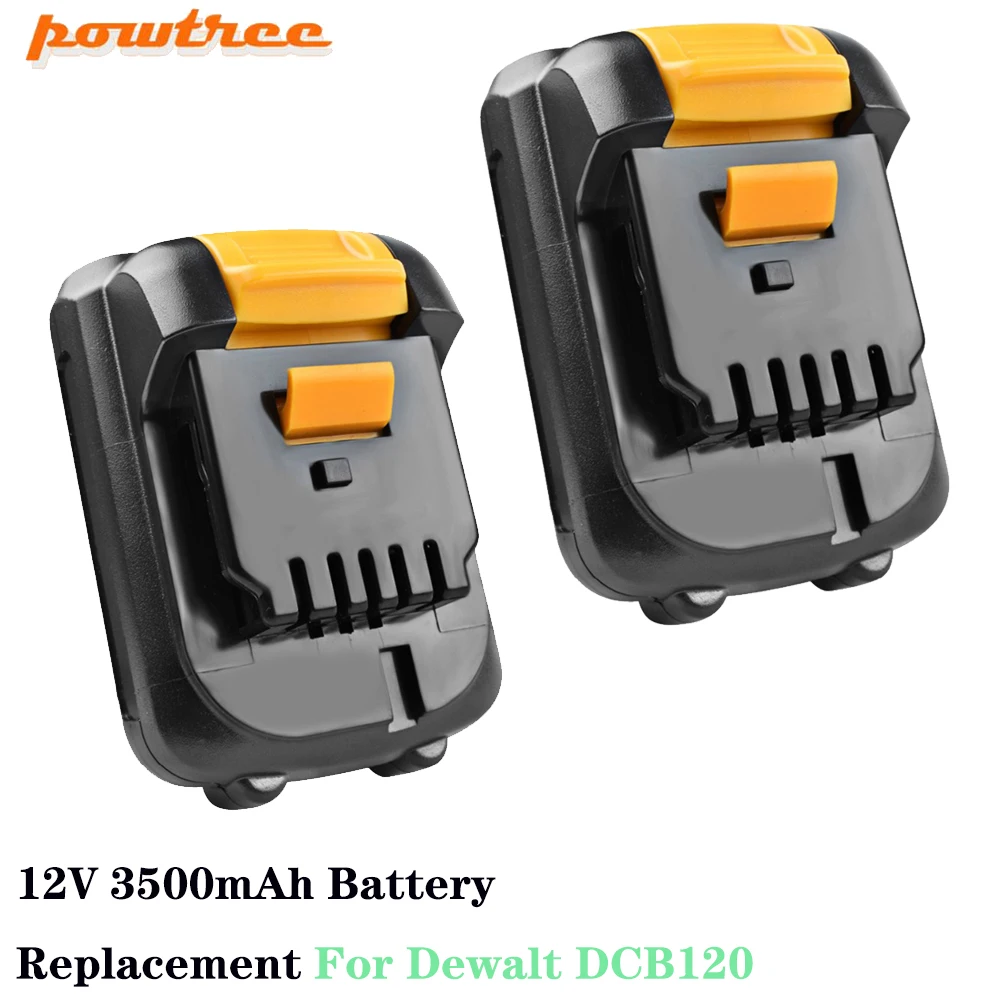 Литий ионный аккумулятор Powtree 3500 мАч для DEWALT DCB120 DCB127 DCB121 12V DCB100 DCB101