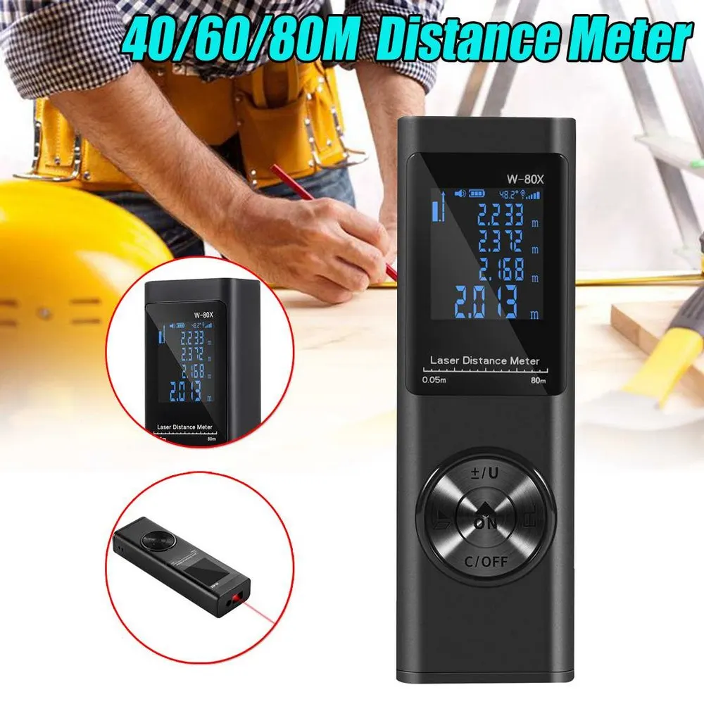 Дальномер лазерный 40/60/80 м портативный с зарядкой от USB | Инструменты