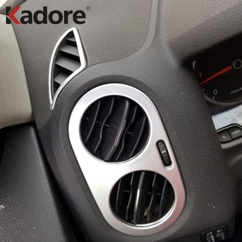 

For Volkswagen Tiguan 2009-2015 ABS Matte A/C Air-condition Wind Out Stickers Car Air Vent Outlet Cover Trim Car Accessories