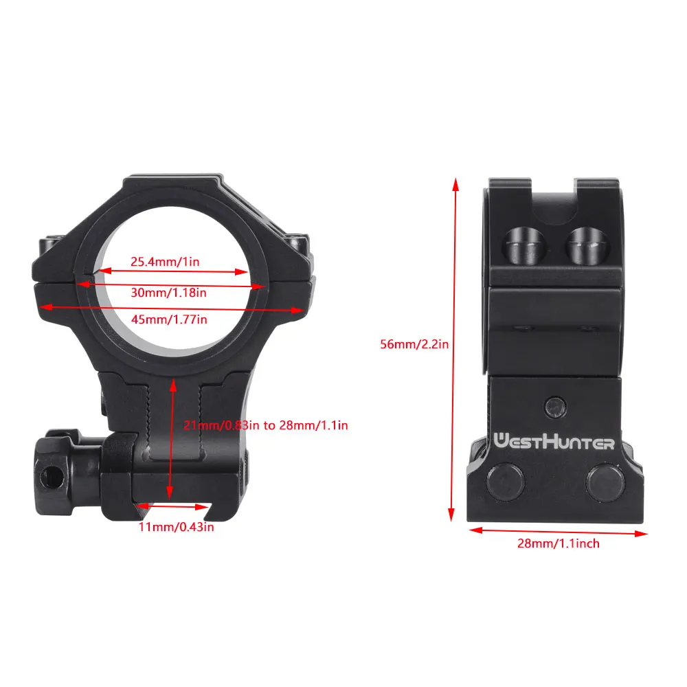 Supports Lunette De Visée Rapide 20mm Picatinny Avec Niveau à Bulle