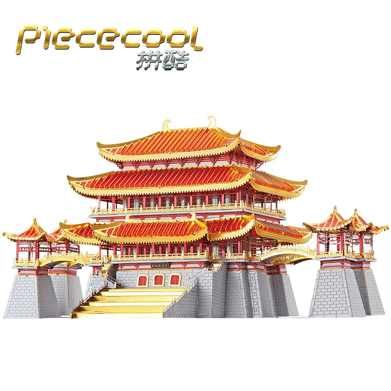 Piececool 3D металлическая головоломка Tang Paradise модель DIY лазерная резка сборные