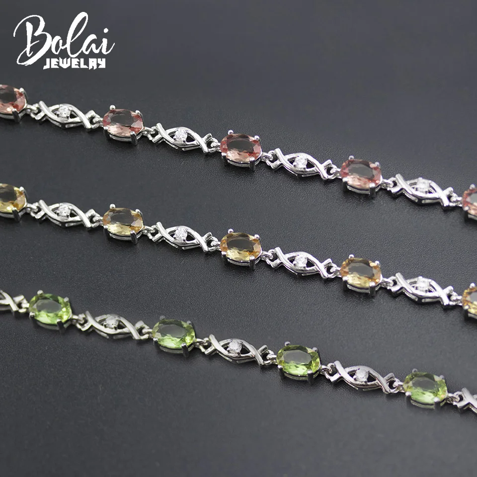 

Bolai color change nano diaspore bracelet 925 sterling silver created zultanit gemstone geometry tennis bracelets for women 2019