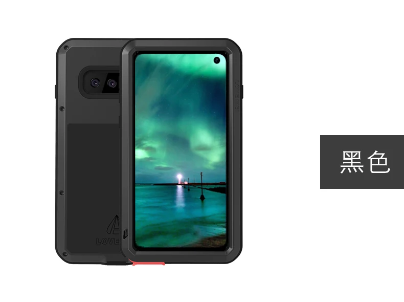 black LOVE MEI металлический чехол для телефона, защитный чехол для samsung Galaxy S10, противоударный, пылезащитный, водонепроницаемый, Galaxy S10, алюминиевый чехол для телефона 5,9 - Цвет: black