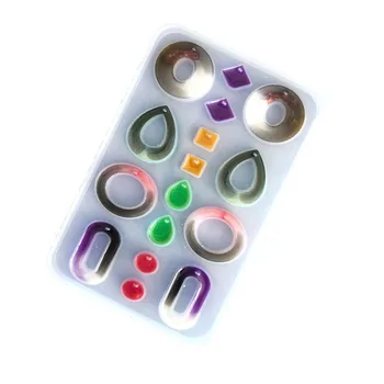 

DIY Crystal Resin Jewelry Casting Craft Mould For Making Pendants Earrings Mould Fashion Jewelry Silicone Mold