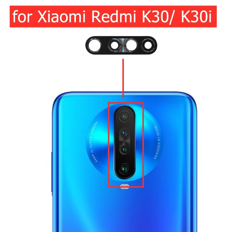 2pcs For Xiaomi Redmi K30/ K30i 4g 5g Camera Glass Lens Back Rear