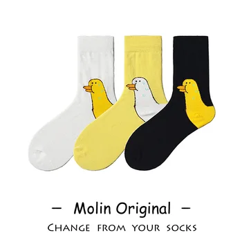 

Women Socks Duck Sock Woman Standard Colorful Unisex High Animal Funny Cotton Novelty Ladies Sox Spring Female Trendy Calcetines