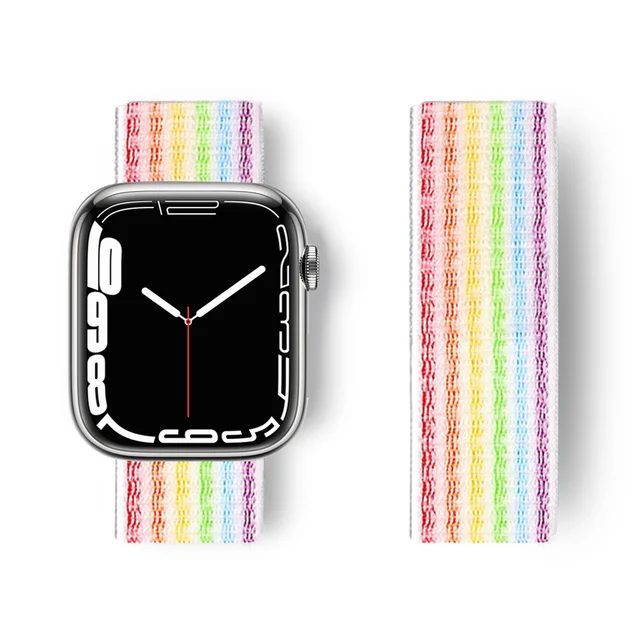 Nylon Strap for Apple Watch Band Series 765 45mm 41mm44mm 40mm  Smartwatch Watchband Belt Sport Bracelet on iWatch 4 3 42mm 38mm Colorful