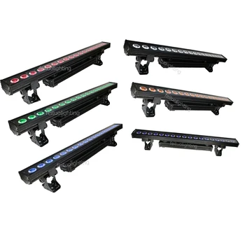 

E-8/lot 18x18w rgbwa uv 6 in 1 battery wireless wall washer led light building stage light