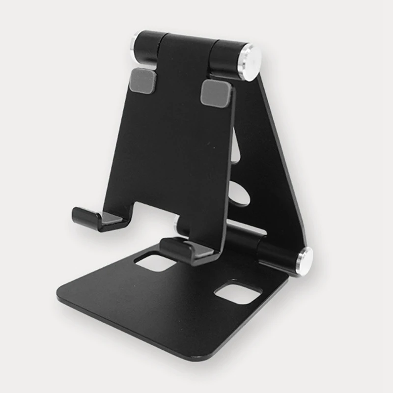 

Desktop Mobile Phone Bracket Lazy Double Folding Portable Ipad Tablet Watching Tv Aluminum Alloy Is A Live Support Frame
