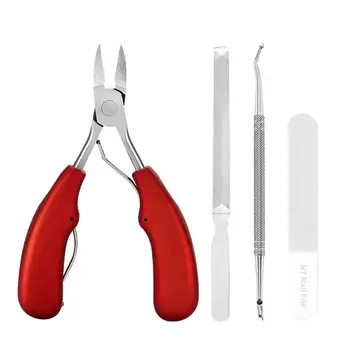 

4pcs Foot Care Tools Dead Skin Remover Stainless Steel Plastic Handle Foot Hairdressing Tools for Man Woman (Assorted Color)