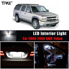 TPKE 11X White LED Interior Package Kit +License Plate For 2000 2006 GMC Yukon Map Dome Trunk Lamp