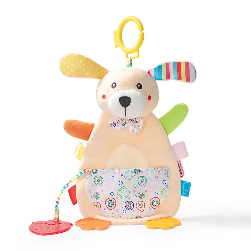 Детская коляска, автомобильное сиденье, игрушки для младенцев/малышей, милые Мультяшные животные, карманные игрушки-полотенце с прорезывателем, молярные Игрушки для малышей 0-12 месяцев - Цвет: Dog
