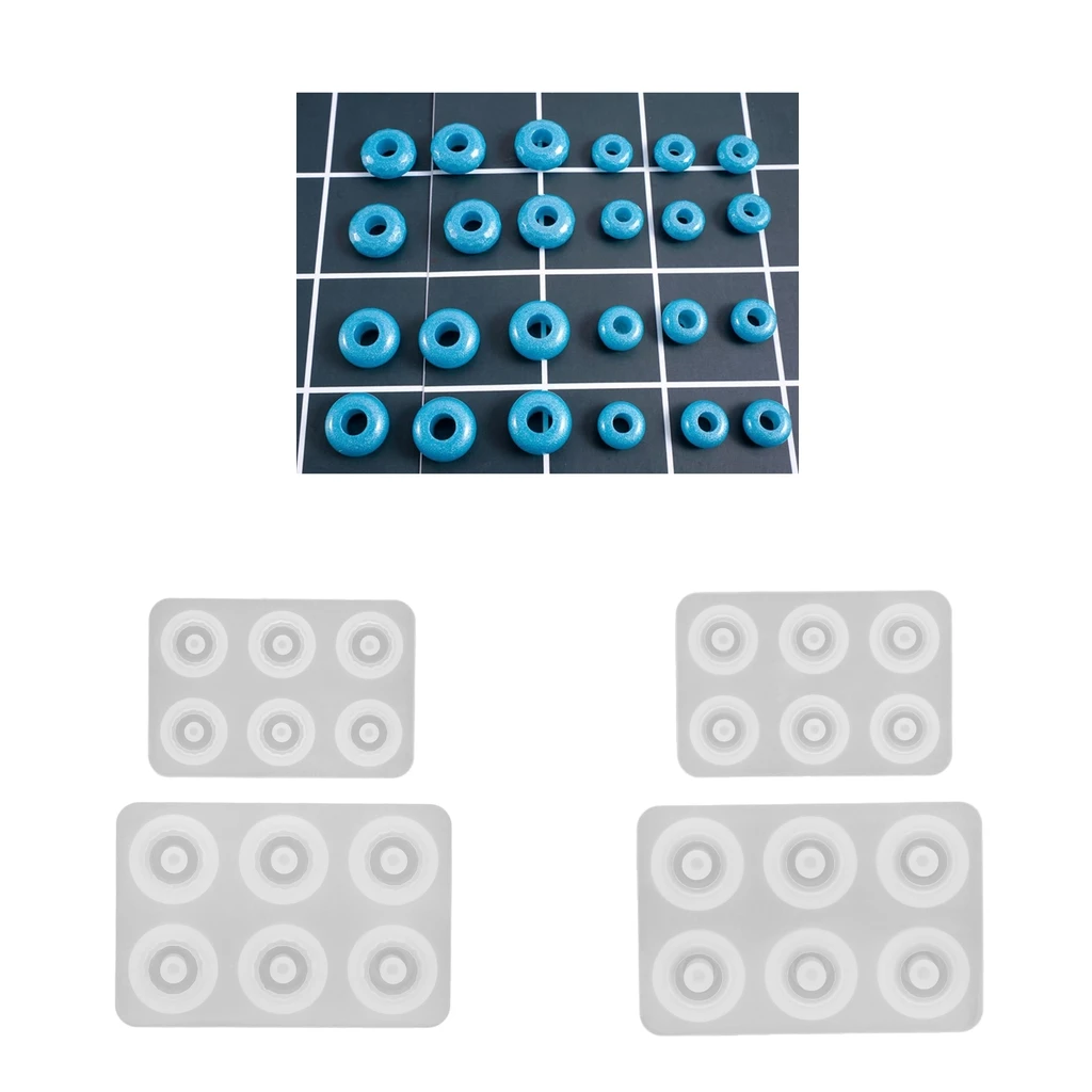 4 Pack Silicone Beads Mold Mould Resin Jewelry Making Pendant Craft silicone mold for bracelet making DIY Tool