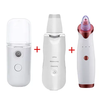 

Ultrasonic Skin Scrubber Facial Peeling Pore Cleaner Exfoliator Face Blackhead Remover Spa Nano Sparyer Steamer Dropshipping