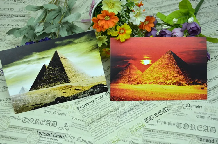 

Egyptian Pyramid Building Postcard Scenery Collection Art Lenticular Recycled Recordable 15*10cm 10pcs