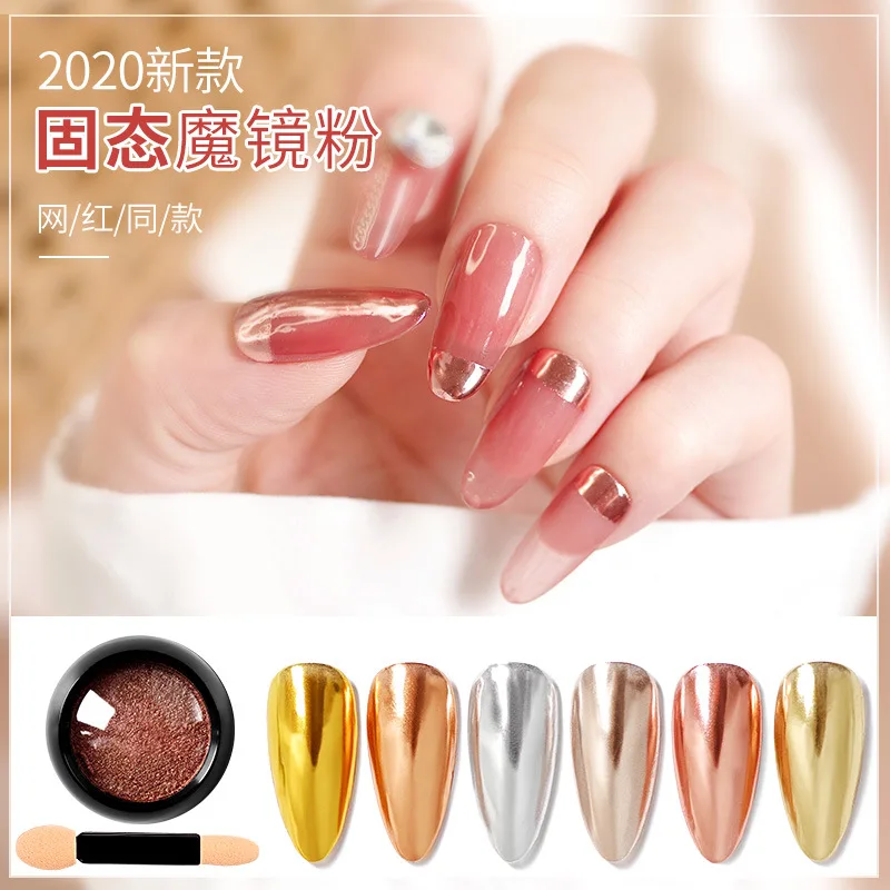 1g/box Transparent Nail Glitter Mirror Aurora Neon Powders Dust Chameleon Nail Art chromium Pigment Dipping Powder Decoration