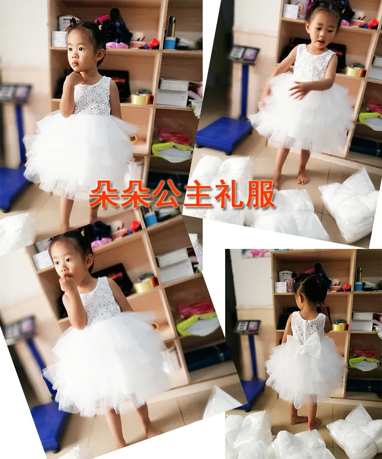 Детская рубашка для девочек; белое платье без рукавов с топом одежда для сцены детское платье принцессы День защиты детей цветочной расцветки для мальчика/девочек, которые несут цветы, натуральный хлопок ТПИ