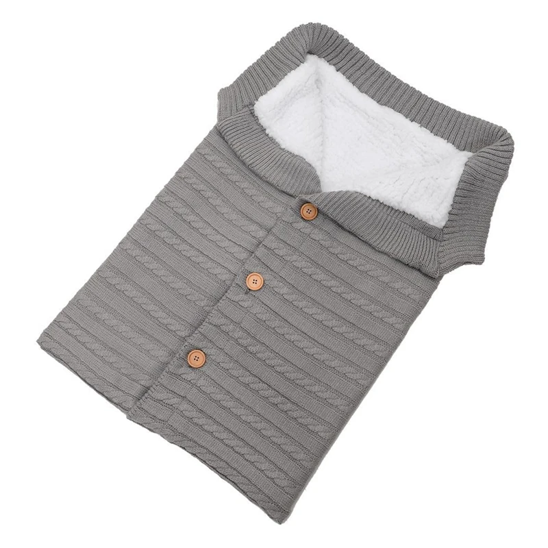 

New Born Baby Swaddle Blanket Wrap,Knit Warm Fleece Blanket Swaddle Sleeping Bag Sleep Sack Stroller Wrap For 0-12 Month Baby