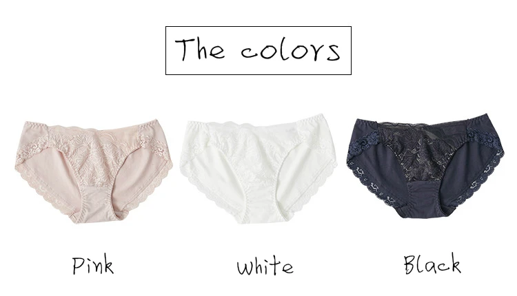 3pcs/lot Seamless low waist japanese hipster panties for women sexy lace underwear cotton briefs XXL plus size interior knickers