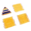 Montessori Materials Math Toys Orange Golden Plastic Pearls Colorful Beads Stair Golden Beads Digital Number 1-10 Kids Preschool 1