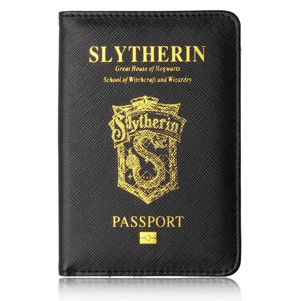 Stytherin TourSuit Rfid блокирующая Кожаная Обложка для паспорта Хогвартс Гриффиндор Рейвенкло с чехол для карт - Цвет: Stytherin