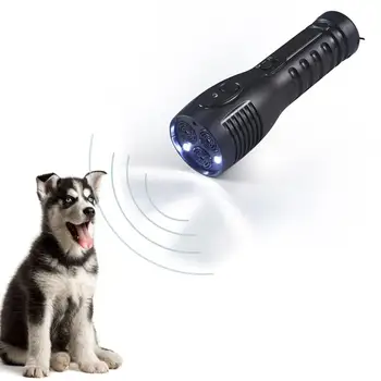 

Pet Dog Repeller Handheld Ultrasonic Trainer With Flashlight Function Multifunctional Dog Repellent Device