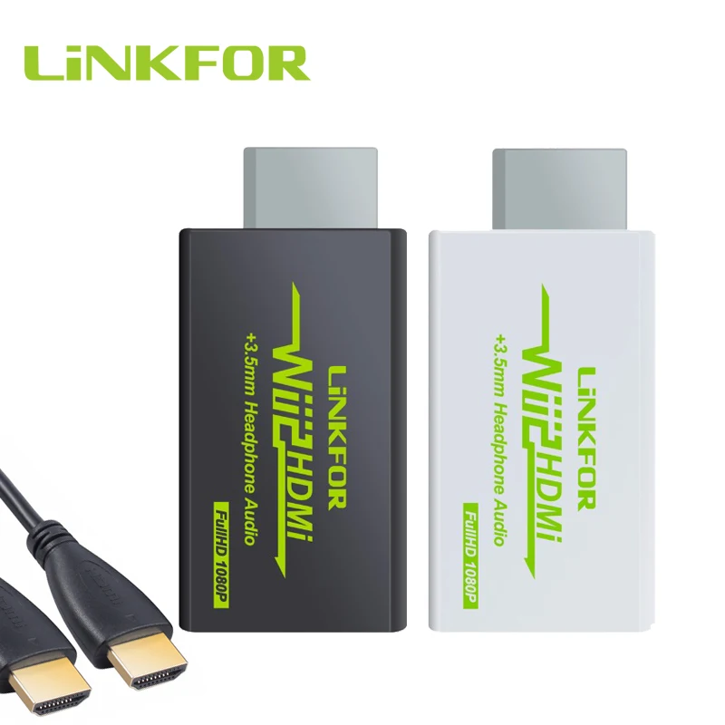 LiNKFOR для Wii Hdmi конвертер весы сигнала до 720p и 1080p 2hdmi или видео с кабелем 1 м