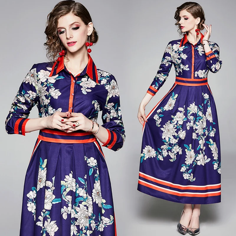 long sleeve Дизайнерские платья для подиума, высокое качество, Осеннее Повседневное платье-рубашка, женское винтажное платье с бантом, vestidos robe Femme - Цвет: long sleeve