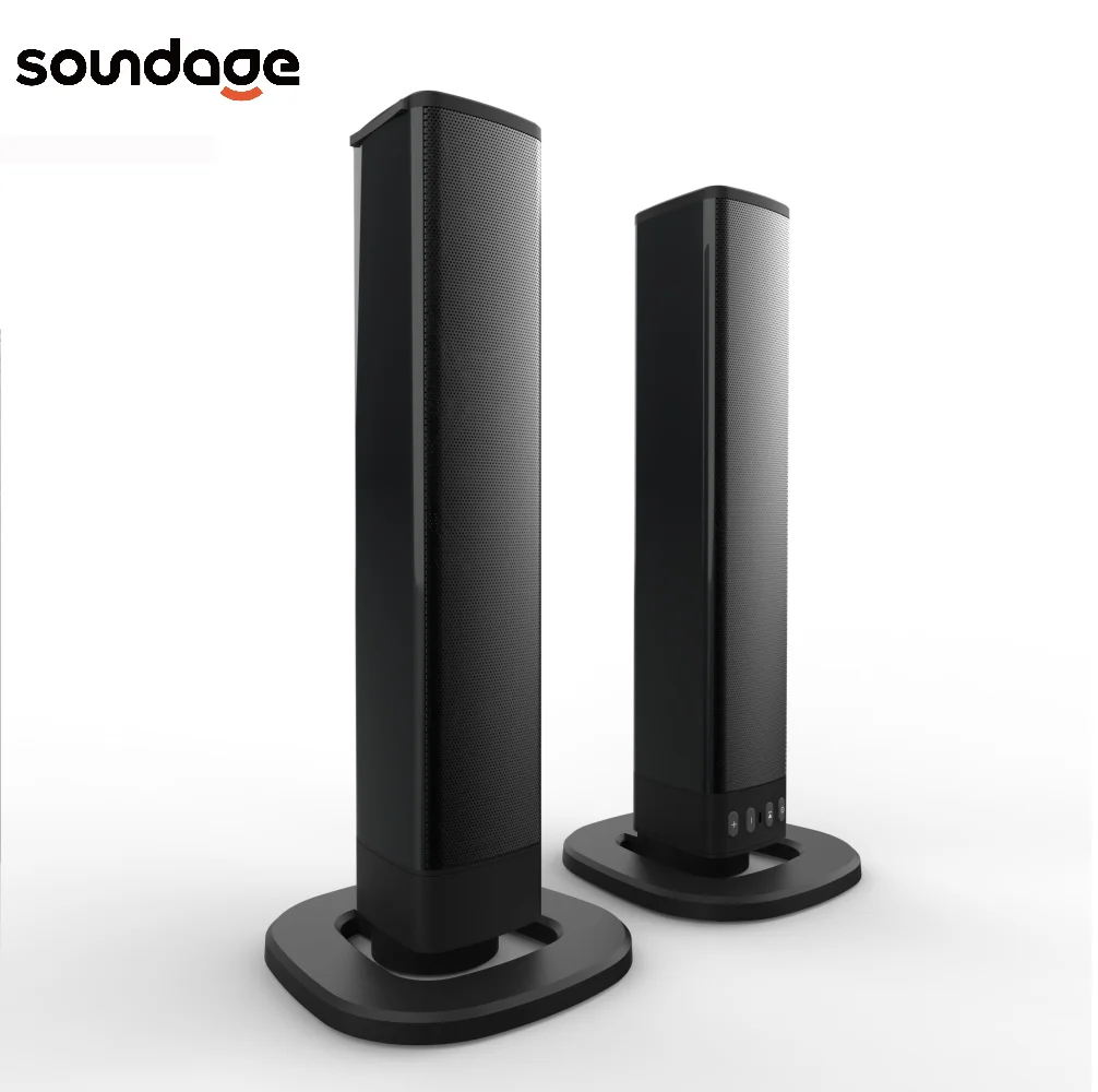 Soundage  Wireless Bluetooth Speaker  Stereo Sound Home Theater System Soundbar Adjustable Subwoofer Loudspeaker for TV/PC