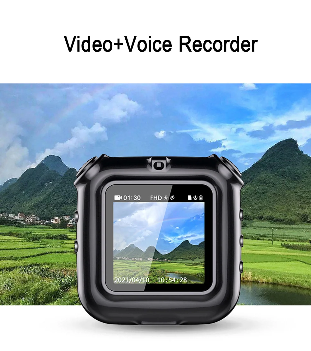 2021 NEW Mini Camera With Display Screen Video Audio Voice Recorder 1080P FHD Clip Camcorder Small Body Cam camcorder camera