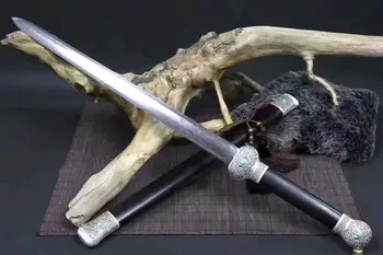 

Hand-Made straight Sword rapier Temper Folded steel Blade WuShu edge Jin Lan Jian