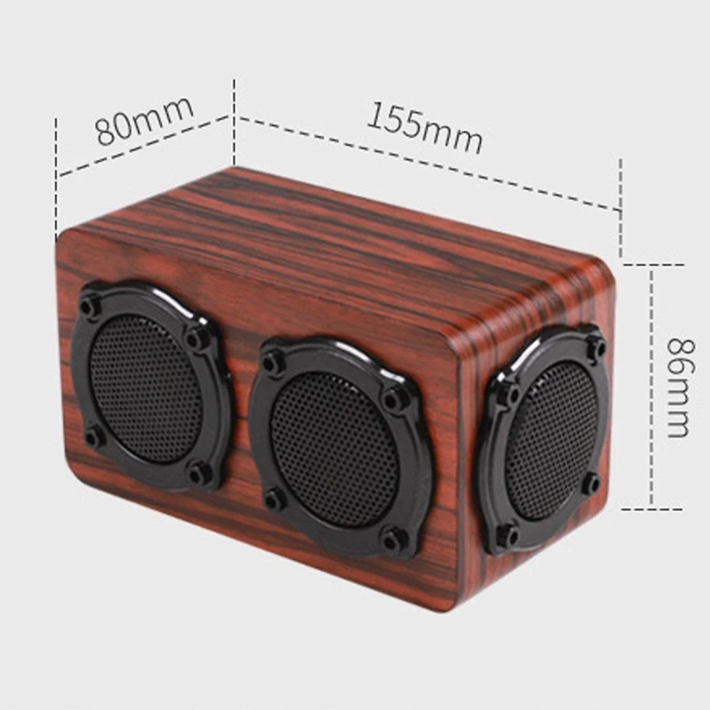 Беспроводной Bluetooth динамик деревянный сабвуфер аудио Bluetooth динамик Hi-Fi fm-радио портативный наружный сабвуфер музыкальный плеер