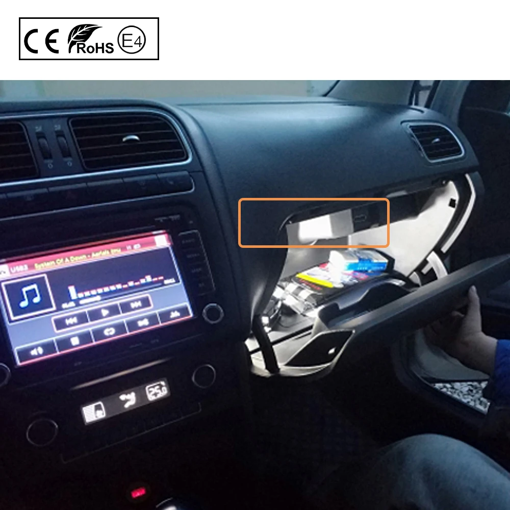 1 шт. светодиодный подсветки перчаточного ящика для хранения светильник лампа VW