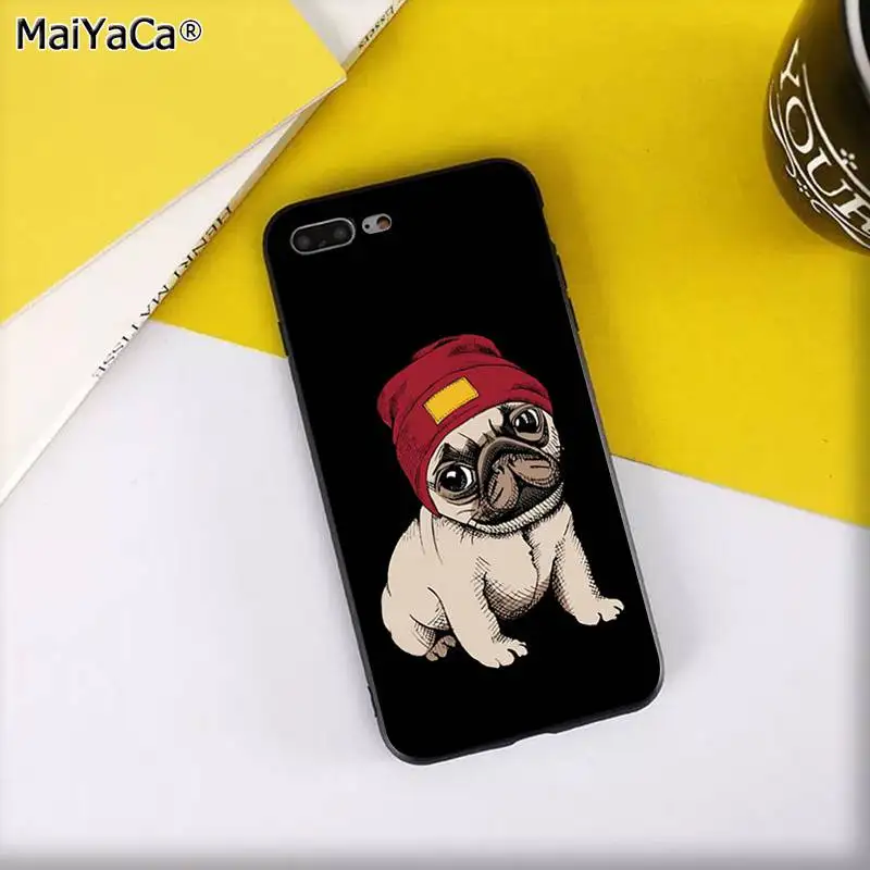 MaiYaCa Frenchies Симпатичный щенок мопс-бульдог Новинка чехол для телефона Fundas чехол для iPhone 11 pro XS MAX 8 7 6 6S Plus X 5 5S SE XR - Цвет: A3