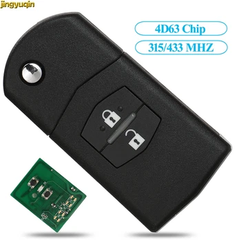 

Jingyuqin 5pcs Remote Flip Car Key Control 315/433MHZ 4D63 Chip For Mazda 3 M3 Axela 6 M6 Atenza 41797 41528 41521 41840 2 BTNS