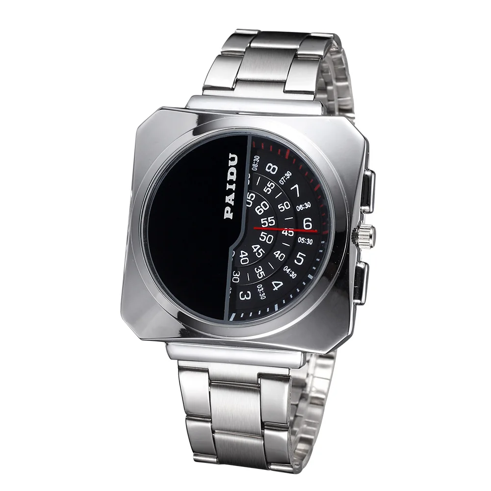 

2020 New Listing Men's Quartz Watch Luxury Brand Fashion Casual Stainless Steel Men's Watch Translucent Design Relogio Masculino