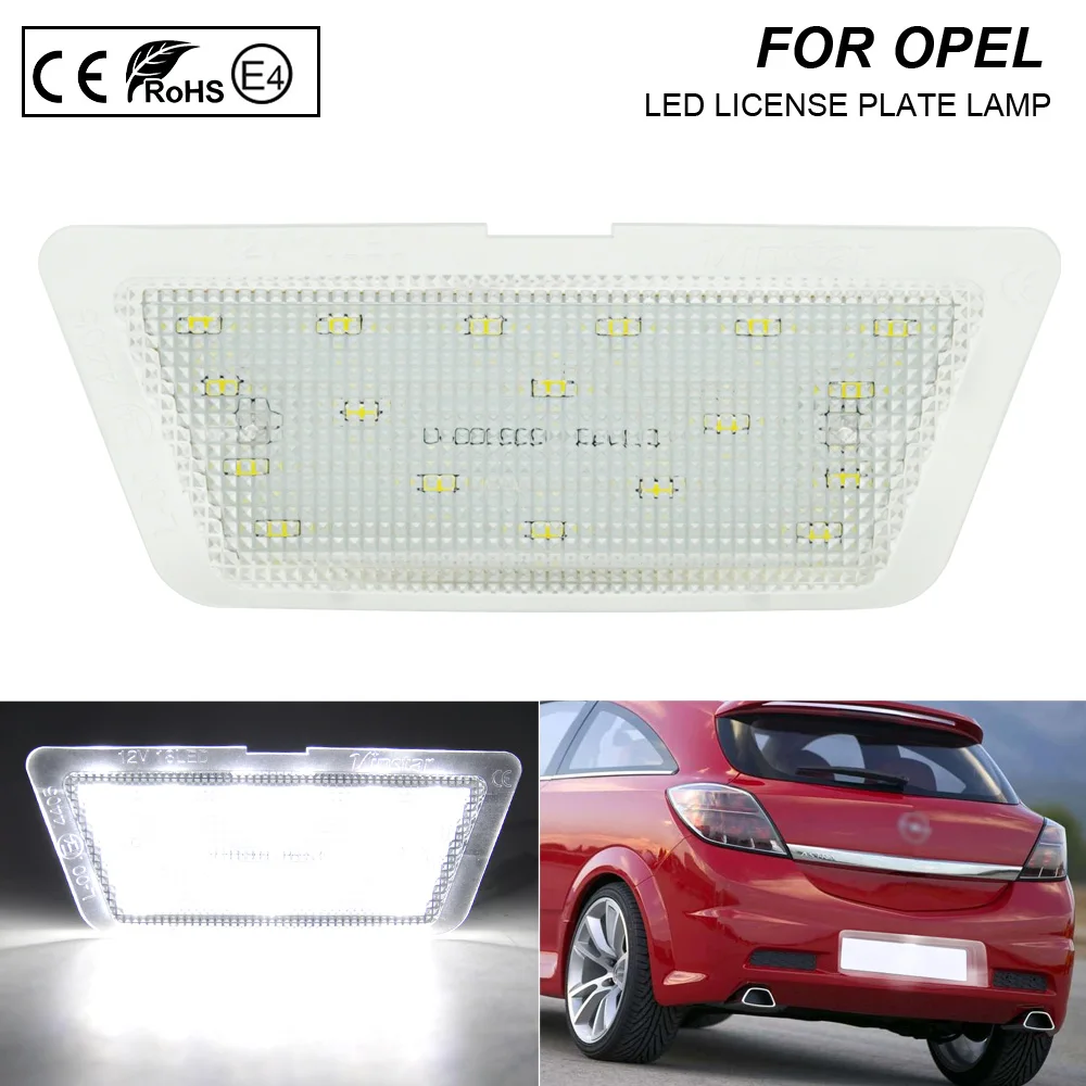 

A Pair LED Number License Plate Lights Number Plate Holder Lamp No Error For Opel Astra G (98-04) Hatch /Saloon ONLY