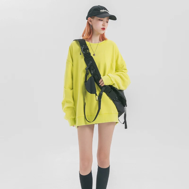 UNCLEDONJM осенние толстовки однотонные базовые толстовки женские Harajuku модные толстовки одежда выше размера d толстовка плюс размер с капюшоном Y1996