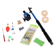 Телескопическая удочка и Катушка комбо полный комплект, дорожная портативная рыболовная удочка комбо с рыболовными крючками поплавки