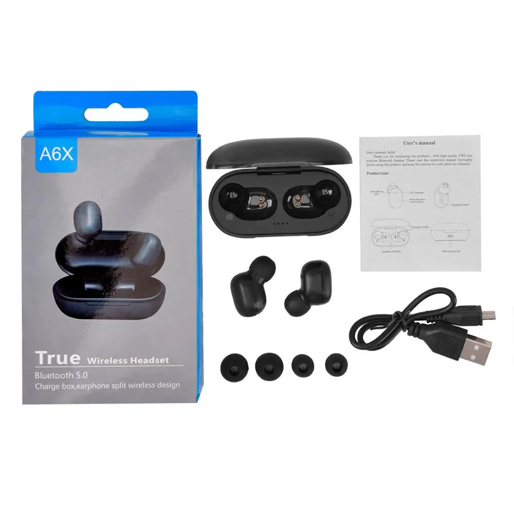 Bluetooth 5 0 Earphones Earpieces TWS Wireless Headphones With Microphone Earphone Earbuds Handsfree Music Sports Gaming Headset