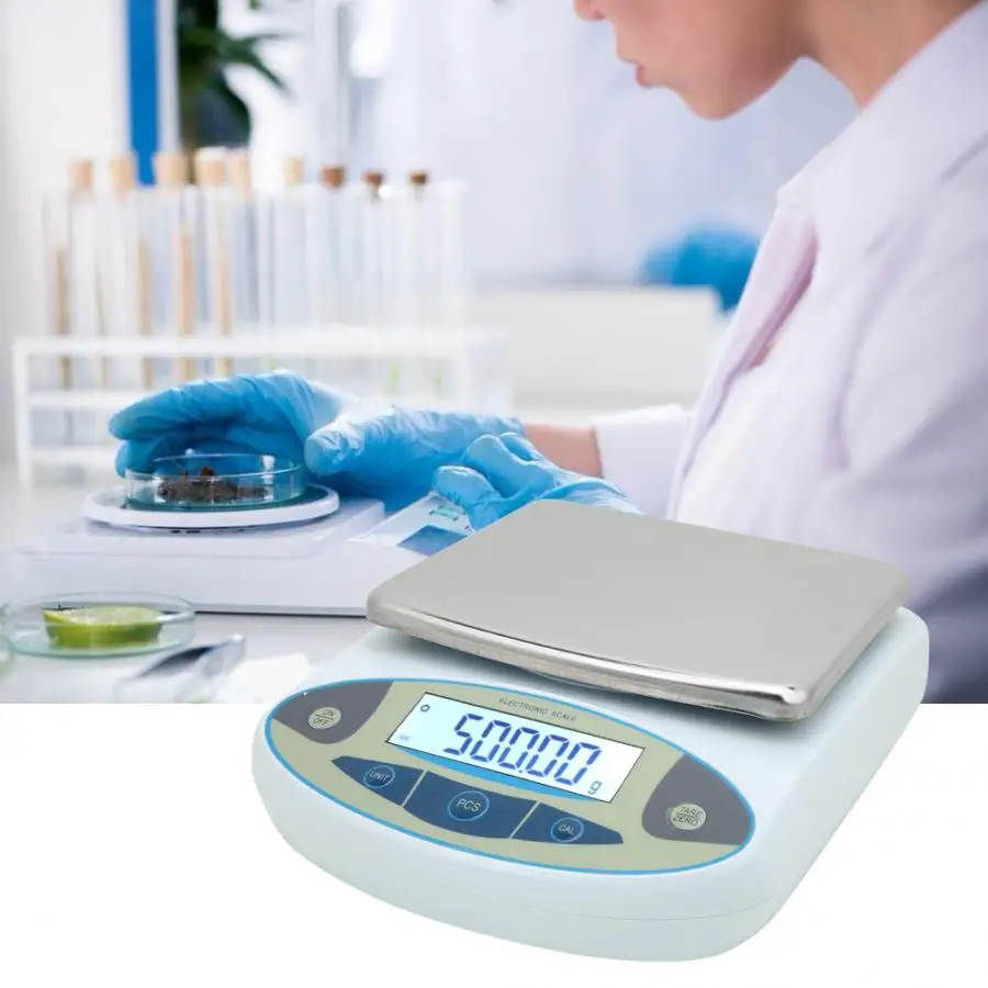 Electronic Electronic Digital Scale Digital Precise Scale Laboratory Weighing Electronic Balance Jewelry Kitchen Scales 100-240V