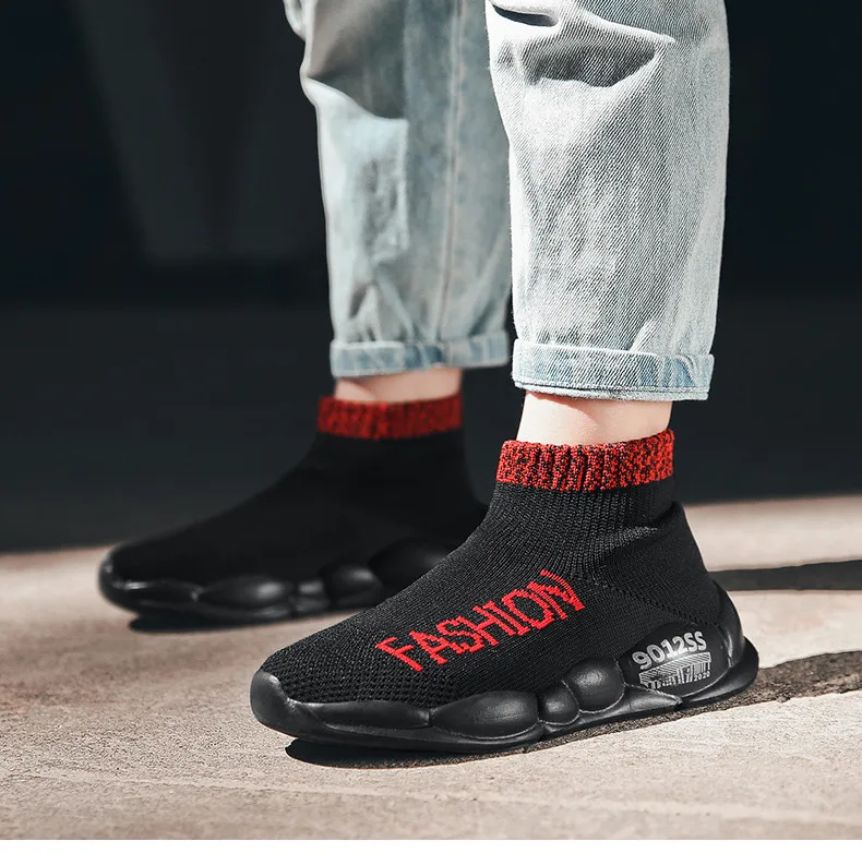 PINSEN 2020 Children Shoes Boys Sneakers Fashion Light Kids Sneakers Mesh Breathable Child Socks Shoes Boys Casual Shoes (12)