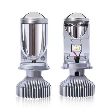 

2PCS 40W 6000LM Car Led H4 LED headlight Lens LED tricolor Canbus Error Free near light tangent high beam super bright spotlight