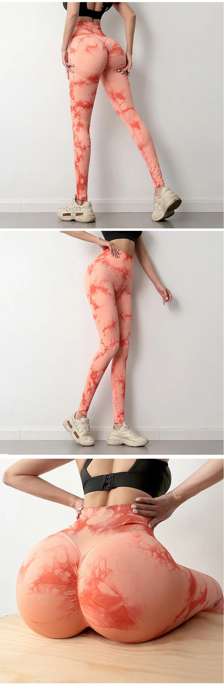 best leggings for women Sexy Seamless Leggings Women Fitness Gym Clothing Tie Dye Sports Pants High Waisted Push Up Leggings Printed Female Sport Pants gym leggings