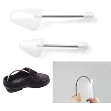 2PCS Plastic Adjustable Transparent Tree Shoe Stretcher Boot Holder with Tension Spring Coil Fits Fixed Support Stretcher Shaper