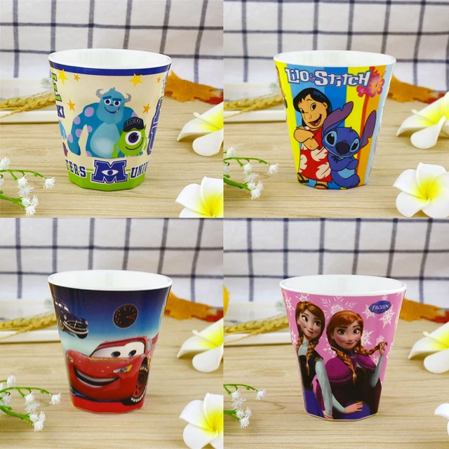 Disney Stitch Kids Cutlery Set Cartoon Cute Melamine Bowl Mug Kids Gifts  Cute Dinner Plate Party