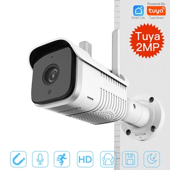 

Tuya HD 1080P Smart Outdoor IP65 Waterproof WiFi Two-Way Audio Camera Network Night Vision Security IP Camera Work Alexa Echo