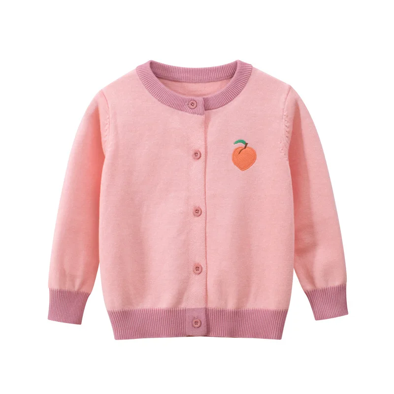 2021 Baby Fall Clothes Knitwear Kids Boys Girls Knitted Sweater Winter Fruit Printed Cardigan Clothing Cotton Korean Jumper 1-7Y